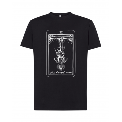 koszulka męska czarna tarot HANGED MAN ssm11