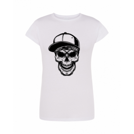 koszulka biała skull 006...