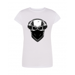 koszulka biała skull 024 SSD024