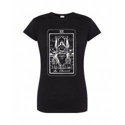 koszulka damska czarna tarot the chariot ssd05b